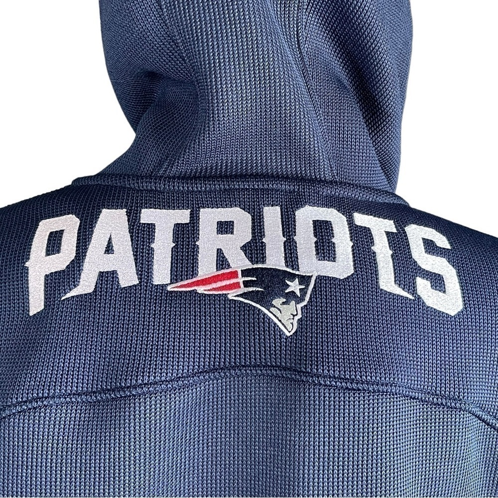 New England Patriots NFL Team Apparel Hooded Fleece Zip Jacket Men’s L Blue Red - Picture 5 of 16